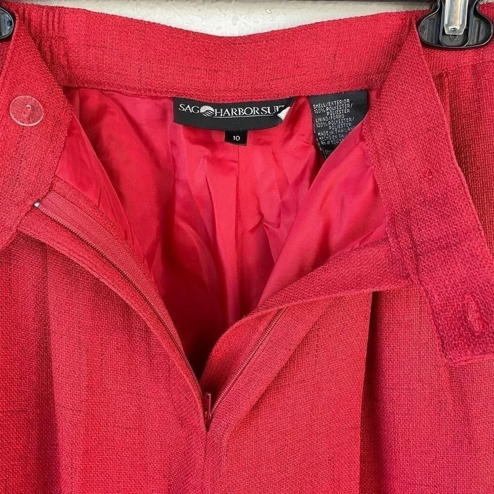 NWT Sag Harbor Red Matching Dress Jacket & Slacks - Picture 11 of 14
